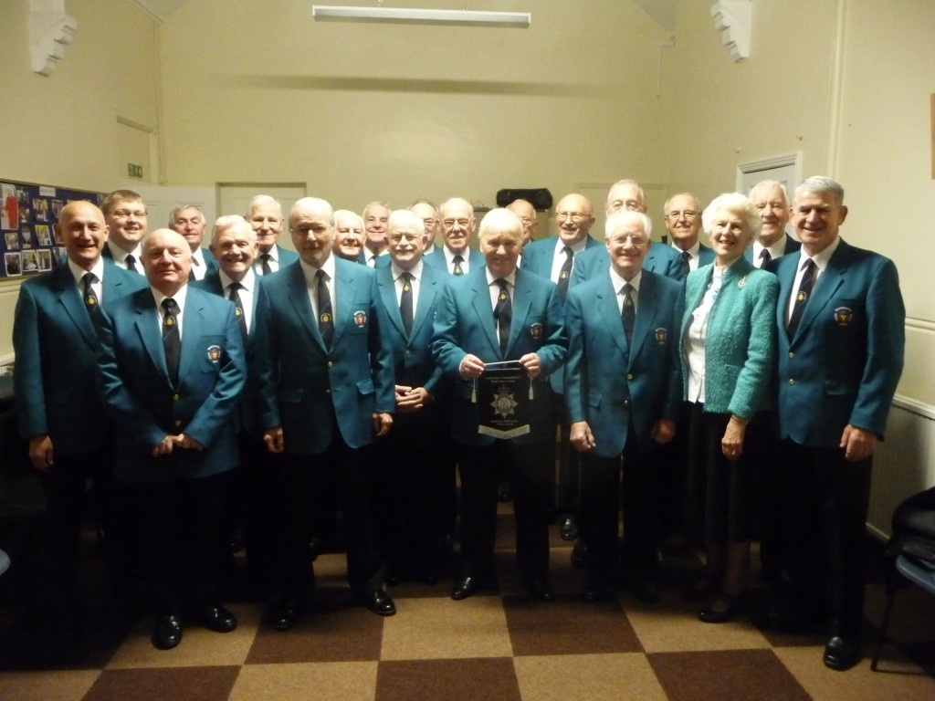 The Derbyshire Constabulary Male Voice Choir have just celebrated their 60th Anniversary and as a mark of our Choral friendships made at the Help for Heroes Massed Choirs and Band Concert on November 7th 2015 at Kendal they presented a pennant to each participating choir and band.